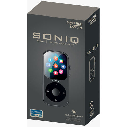 Samvix Soniq 64GB MP3 Player (Black, No SD Slot)