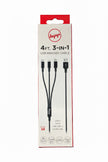 3 in 1 USB Braided Cable 4ft.