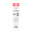3 in 1 USB Braided Cable 4FT