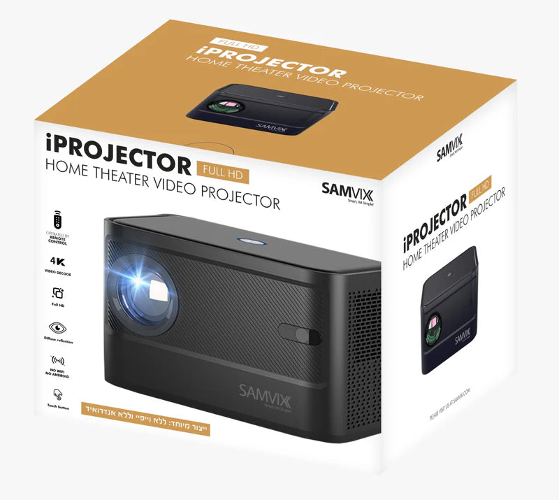 Samvix iProjector Full HD Home Video Projector - HDMI and USB Only